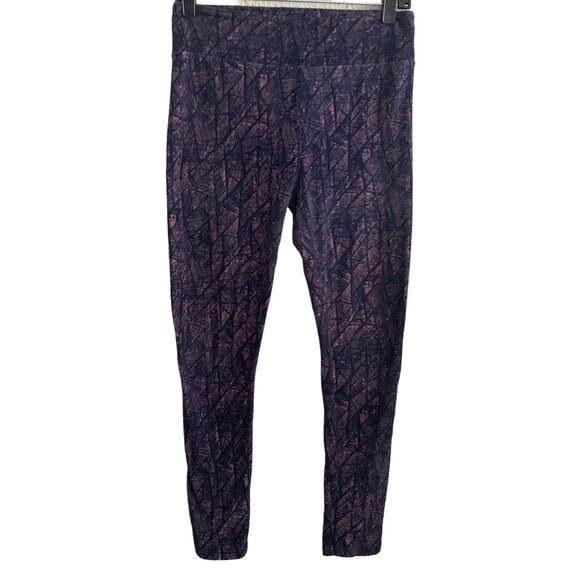 LuLaRoe Leggings Womens One Size Multicolor Pink Blue Abstract Stretch - Picture 1 of 7